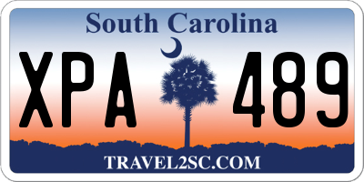 SC license plate XPA489