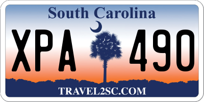SC license plate XPA490