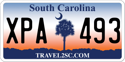 SC license plate XPA493