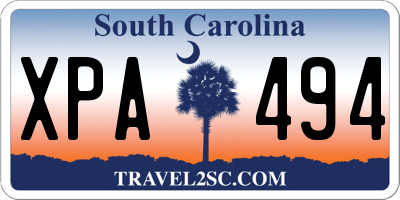 SC license plate XPA494