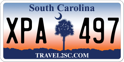 SC license plate XPA497