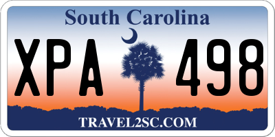 SC license plate XPA498