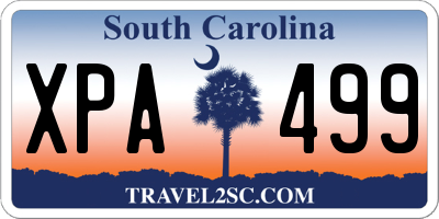 SC license plate XPA499