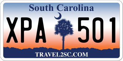 SC license plate XPA501