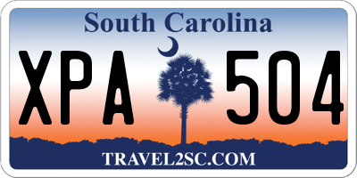 SC license plate XPA504