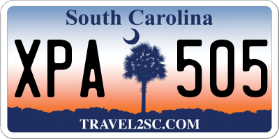 SC license plate XPA505
