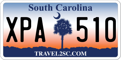 SC license plate XPA510