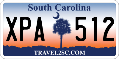 SC license plate XPA512