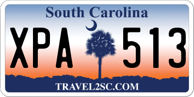 SC license plate XPA513