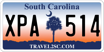 SC license plate XPA514