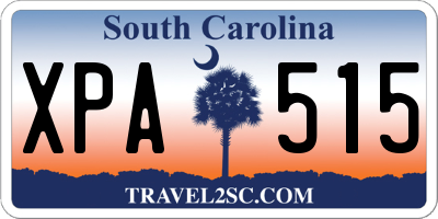 SC license plate XPA515