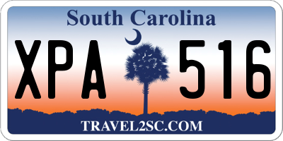 SC license plate XPA516
