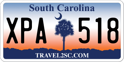 SC license plate XPA518