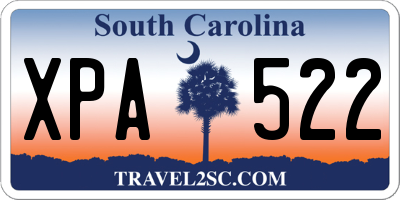 SC license plate XPA522
