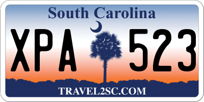 SC license plate XPA523