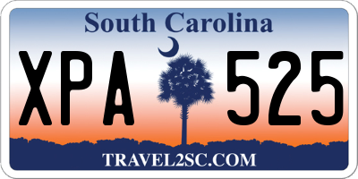SC license plate XPA525