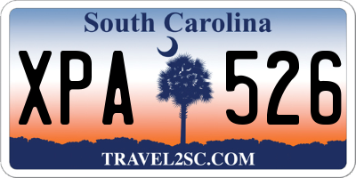 SC license plate XPA526