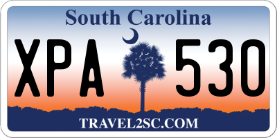 SC license plate XPA530