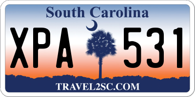 SC license plate XPA531