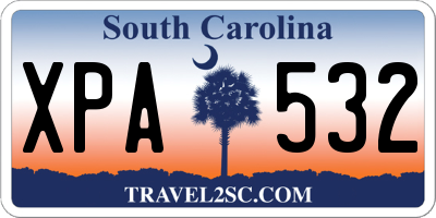 SC license plate XPA532