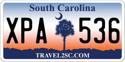 SC license plate XPA536
