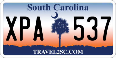 SC license plate XPA537