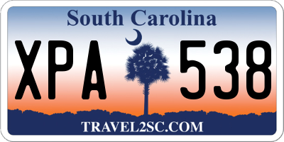 SC license plate XPA538
