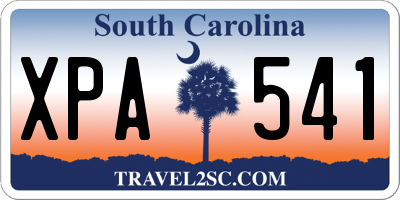 SC license plate XPA541