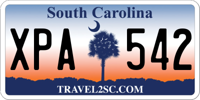 SC license plate XPA542