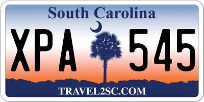 SC license plate XPA545