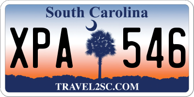 SC license plate XPA546