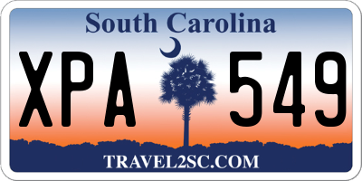 SC license plate XPA549