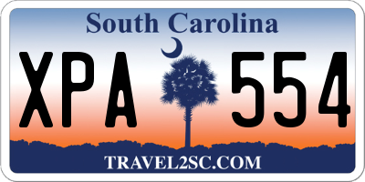 SC license plate XPA554