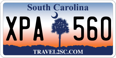 SC license plate XPA560