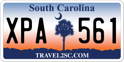 SC license plate XPA561