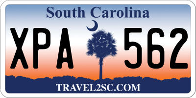 SC license plate XPA562