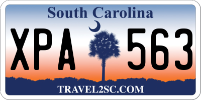 SC license plate XPA563