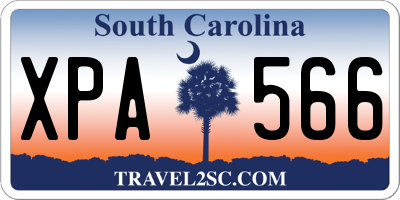SC license plate XPA566