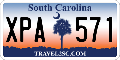SC license plate XPA571