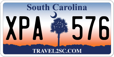 SC license plate XPA576