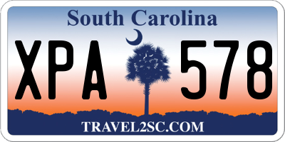 SC license plate XPA578