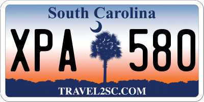 SC license plate XPA580