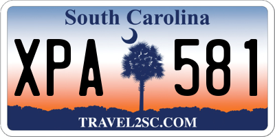 SC license plate XPA581