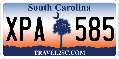 SC license plate XPA585