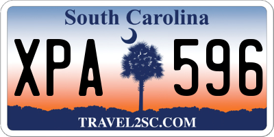 SC license plate XPA596