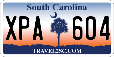 SC license plate XPA604