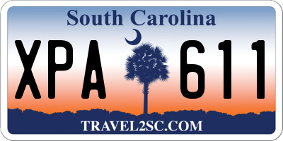 SC license plate XPA611