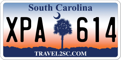 SC license plate XPA614