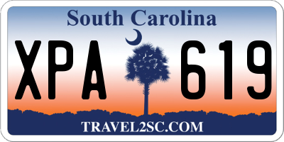 SC license plate XPA619