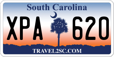 SC license plate XPA620